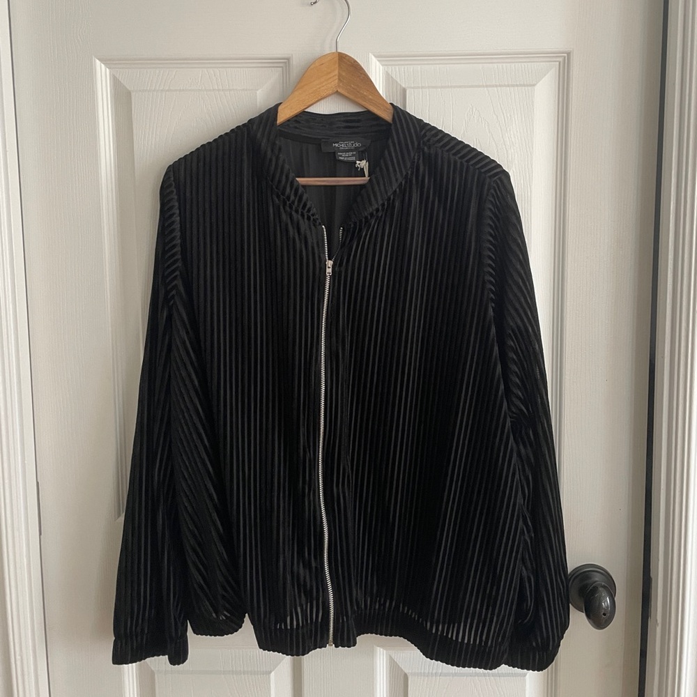 Vintage Velvet and Mesh Zip Jacket